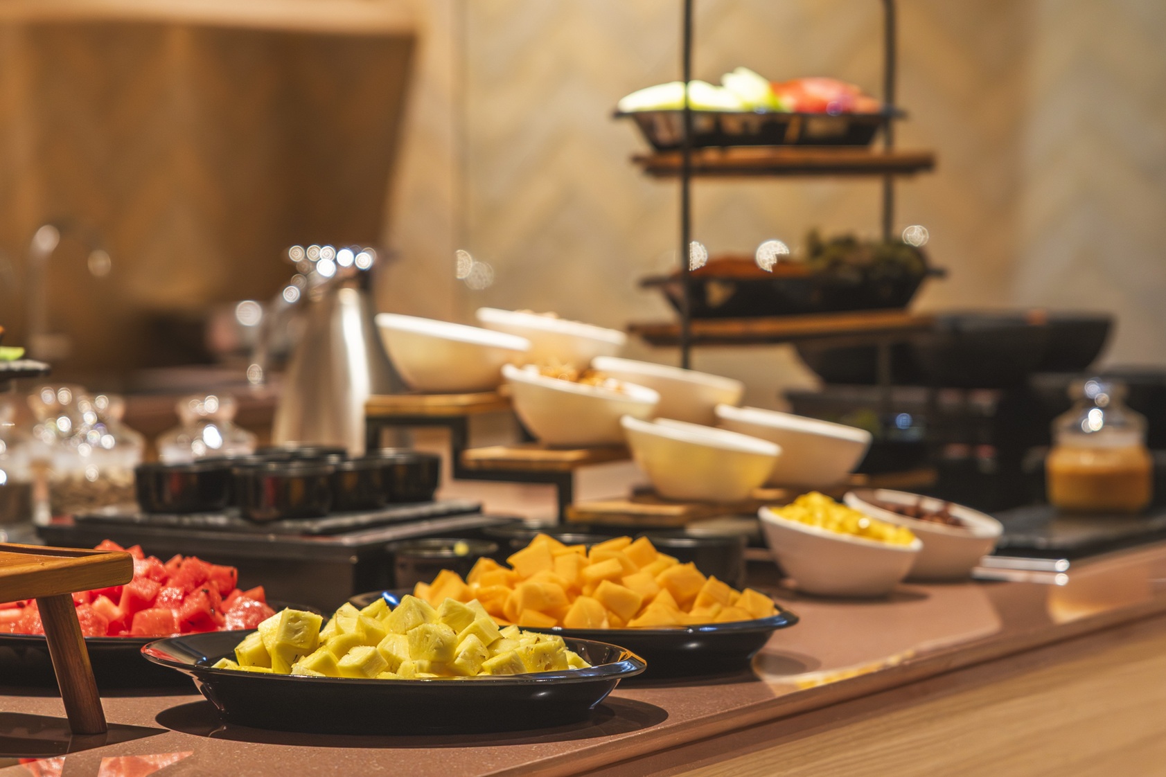 Fresh breakfast spread